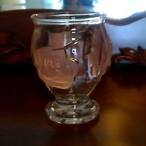 Frosted Rose Teleflora  Vase